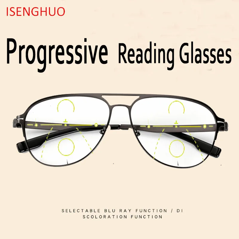 ISENGHUO Brand Progressive Multifocal Lens Reading Glasses Men Presbyopia Hyperopia Bifocal Glasses Titanium Oculos De Grau
ISENGHUO Brand Progressive Multifocal Lens Reading Glasses Men Presbyopia Hyperopia Bifocal Glasses Titanium Oculos De Grau