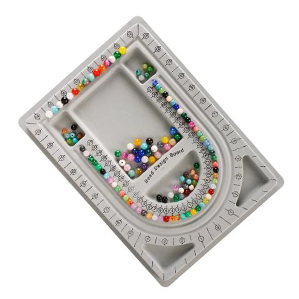 2Pcs Bead Design Board Bracelet Design Board Flocked Bead Board Necklace V7N6