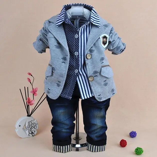 2017 new fashion baby winter clothing for 3 pcs boy clothes suits with polo shirts cotton jeans pant sets 
2017 new fashion baby winter clothing for 3 pcs boy clothes suits with polo shirts cotton jeans pant sets