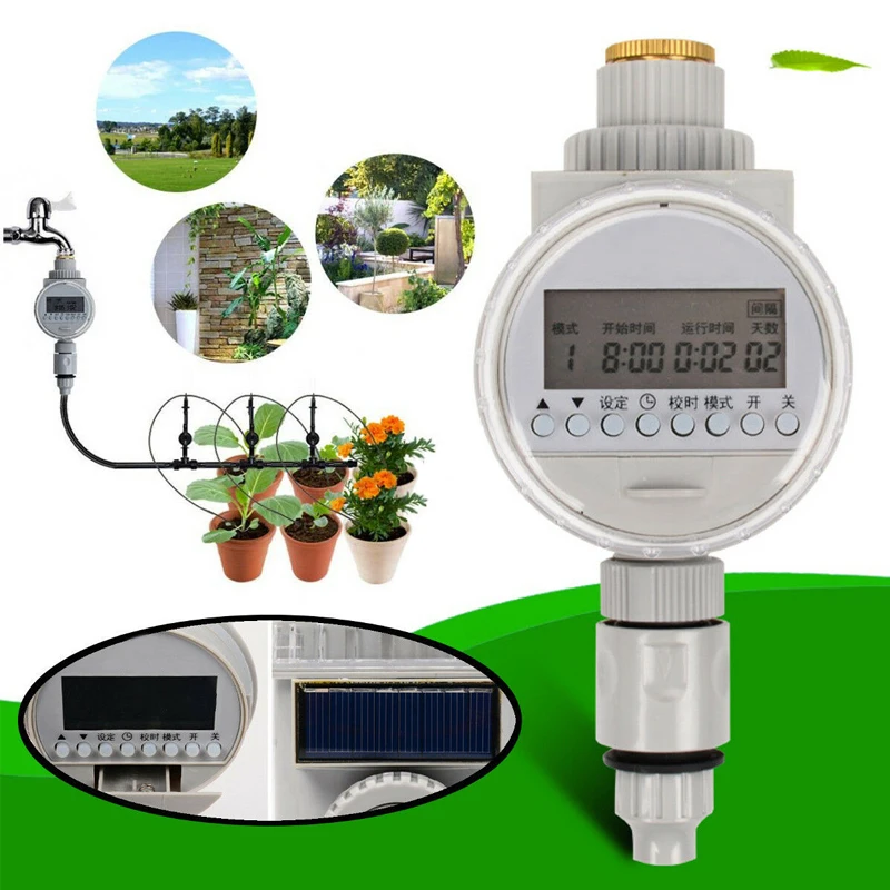 LCD Screen Home Automatic Electronic Water Timer solar controller irrigation timer controller automatic watering device
LCD Screen Home Automatic Electronic Water Timer solar controller irrigation timer controller automatic watering device