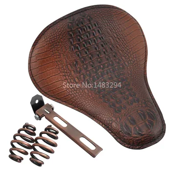 Brown Alligator Leather Solo Driver Seat + 3" Copper Spring Bracket Fit For Harley Honda Suzuki Yamaha Chopper Bobber
Brown Alligator Leather Solo Driver Seat + 3" Copper Spring Bracket Fit For Harley Honda Suzuki Yamaha Chopper Bobber