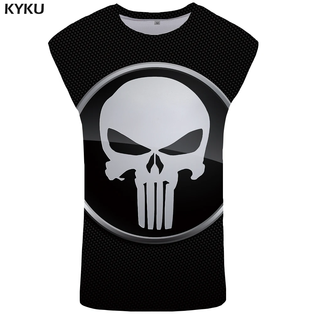 KYKU Brand Skull Tank Top Men Punisher Singlet Black Ftness Clothing Rock Mens Bodybuilding Stringer Vest Sleeveless Shirt
KYKU Brand Skull Tank Top Men Punisher Singlet Black Ftness Clothing Rock Mens Bodybuilding Stringer Vest Sleeveless Shirt