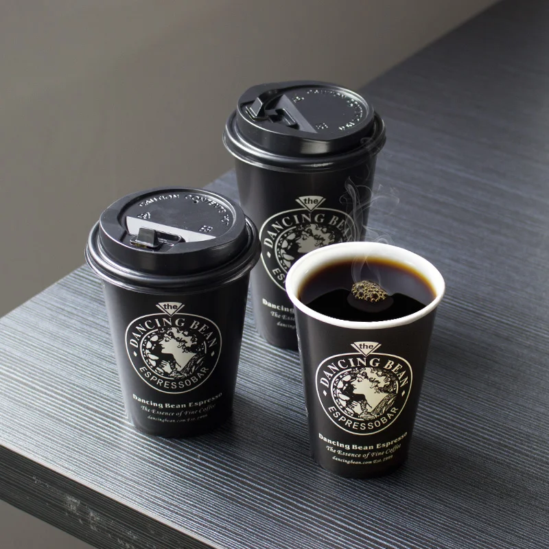 50pcs Black creative disposable coffee cup 500ml party birthday afternoon tea favor hot drink packaging paper cup with cover
50pcs Black creative disposable coffee cup 500ml party birthday afternoon tea favor hot drink packaging paper cup with cover