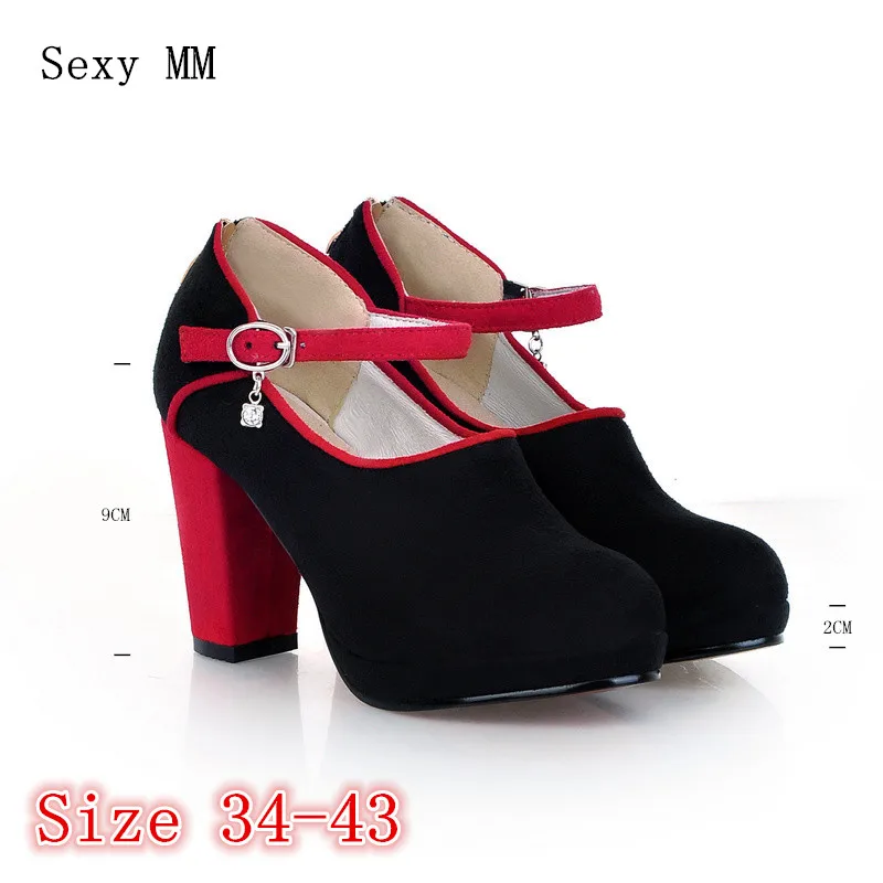 Platform High Heels Flock Women High Heel Shoes Ankle Strap Pumps Woman Party Shoes Plus Size 34-40.41.42.43
Platform High Heels Flock Women High Heel Shoes Ankle Strap Pumps Woman Party Shoes Plus Size 34-40.41.42.43