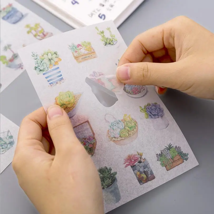 6 Sheets/Pack Warm Homeland Green potted plant Succulents Plants Art Stickers Adhesive Stickers DIY Decoration Stickers
6 Sheets/Pack Warm Homeland Green potted plant Succulents Plants Art Stickers Adhesive Stickers DIY Decoration Stickers