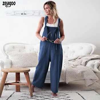 New Fashion Women Casual Summer Pants Full Length Loose Solid Jumpsuits Wide Legs, Regular fit Pocket
New Fashion Women Casual Summer Pants Full Length Loose Solid Jumpsuits Wide Legs, Regular fit Pocket