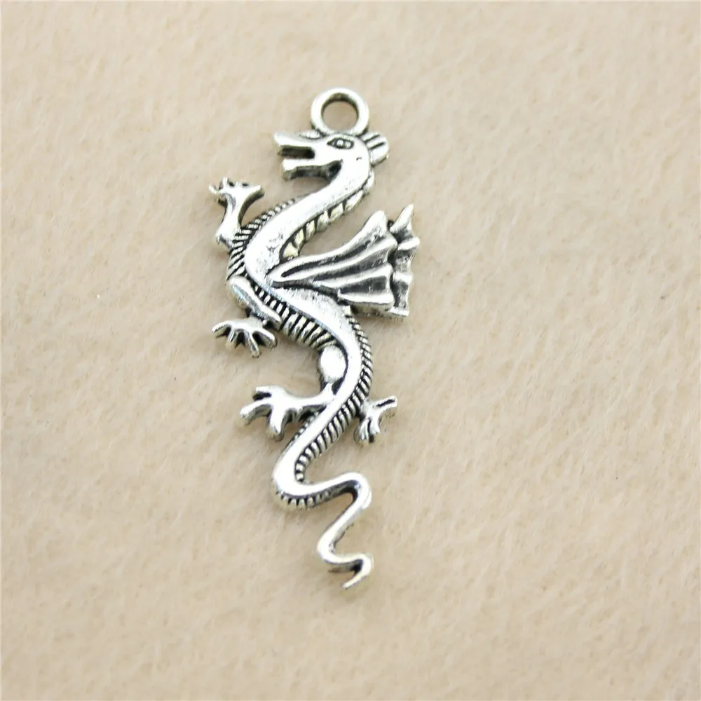 22pcs/lot 49*20mm ancient silver Dragon charm Pendants DIY jewelry for bracelet necklace earring
22pcs/lot 49*20mm ancient silver Dragon charm Pendants DIY jewelry for bracelet necklace earring