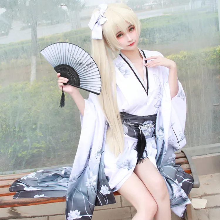 Kasugano Sora Cos Japanese White Kimono Cosplay Female Yosuga no Sora Kimono Lolita Cosplay Costume Kimono+headwear+fan+sock
Kasugano Sora Cos Japanese White Kimono Cosplay Female Yosuga no Sora Kimono Lolita Cosplay Costume Kimono+headwear+fan+sock
