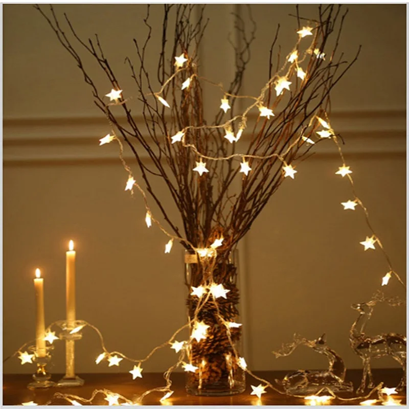 4M 40 LED Fairy Lights Crystal Clear Star Fairy String Light Wedding Party Outdoor Lamp Home Decoration Luces De Navidad 20NE2005