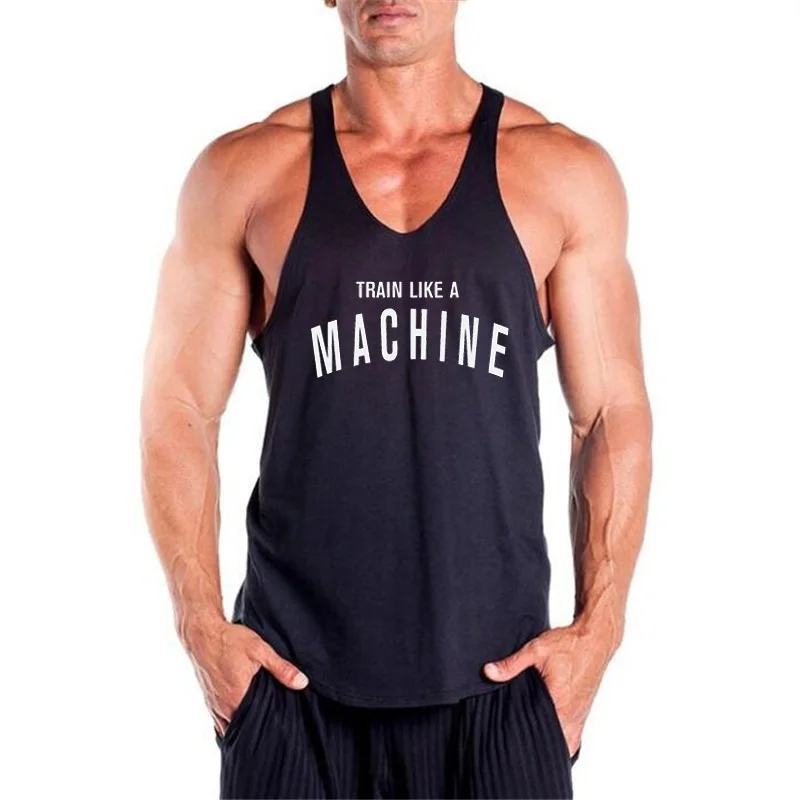 

New Gyms Stringer Tank Top Mens Bodybuilding Clothes Fitness Men Singlet Sleeveless Shirt Cotton Workout Vest Muscle tanktop