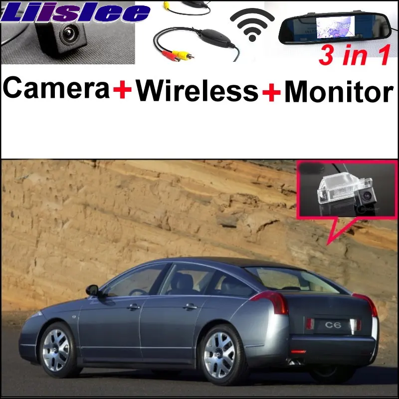 Liislee 3 in1 Special Rear View Camera + Wireless Receiver + Mirror Monitor DIY Back Up Parking System For Citroen C5 C6
Liislee 3 in1 Special Rear View Camera + Wireless Receiver + Mirror Monitor DIY Back Up Parking System For Citroen C5 C6