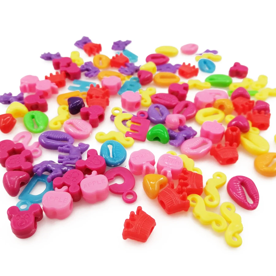 100Pcs Multicolor Letter Heart Moustache Horse Apple Crown Shell Mouse Plastic Beads for Handicrafts Wholesale Buttons for Kid
100Pcs Multicolor Letter Heart Moustache Horse Apple Crown Shell Mouse Plastic Beads for Handicrafts Wholesale Buttons for Kid