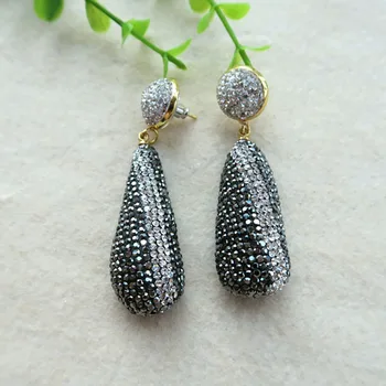 5Pairs/lot geode Gem stone handmade stripe fully-jewelled Drop Dangle Earring Pave Crystal Rhinestone Charm Jewelry Earrings 04
5Pairs/lot geode Gem stone handmade stripe fully-jewelled Drop Dangle Earring Pave Crystal Rhinestone Charm Jewelry Earrings 04