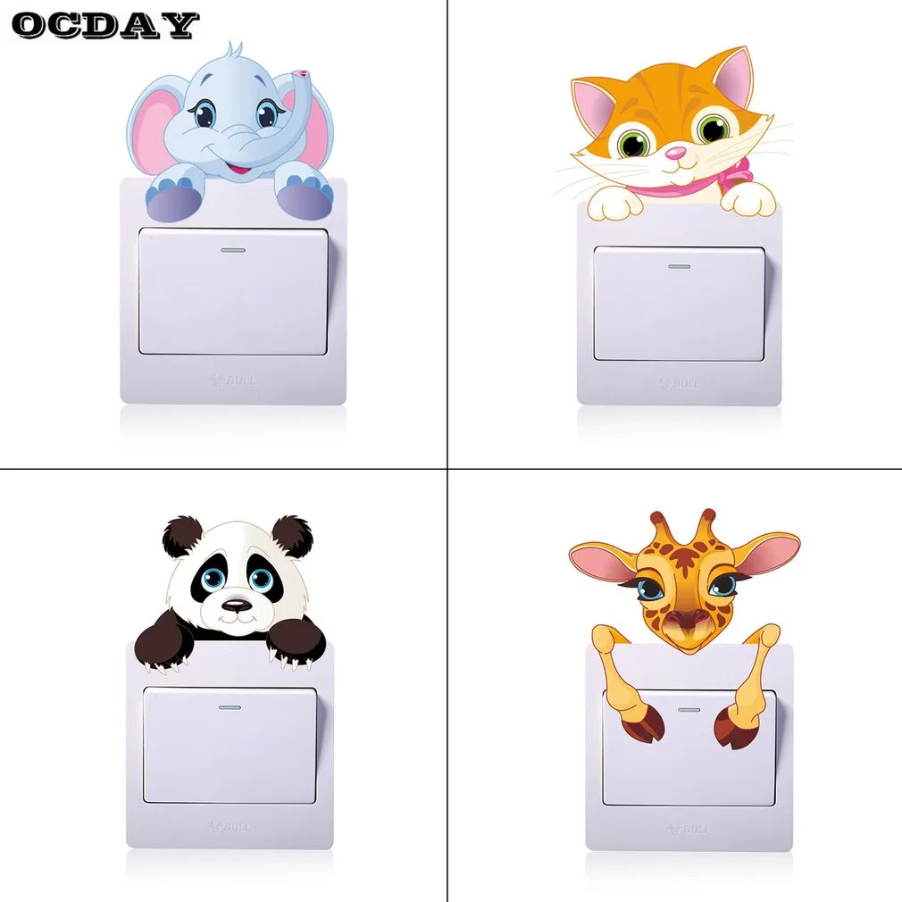 1PC Elephant Cat Panda Giraffe Light Switch Sticker Removable Wall Sticker For Kid Baby Nursery Living Room Cute Cartoon Sticker
1PC Elephant Cat Panda Giraffe Light Switch Sticker Removable Wall Sticker For Kid Baby Nursery Living Room Cute Cartoon Sticker