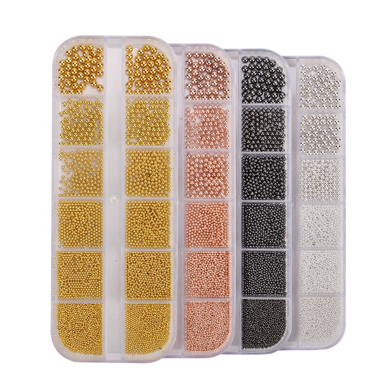 6 Sizes Caviar Bead Stainless Steel Beads Nail Art Decorations Rose Gold Silver Black DIY Tool Nail Studs UV Gel Polish
6 Sizes Caviar Bead Stainless Steel Beads Nail Art Decorations Rose Gold Silver Black DIY Tool Nail Studs UV Gel Polish