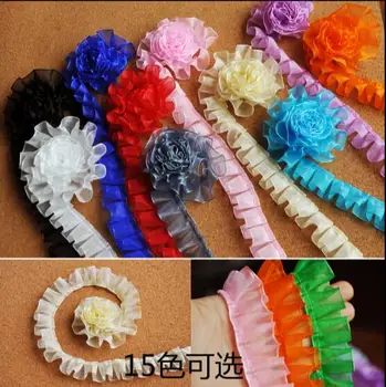 100Yards 2.5cm Pleated Organza Fabric Ruffled Lace Edge Trim Ribbon Handmade DIY Wedding Dress Bridal Sewing Craft Decoration
100Yards 2.5cm Pleated Organza Fabric Ruffled Lace Edge Trim Ribbon Handmade DIY Wedding Dress Bridal Sewing Craft Decoration