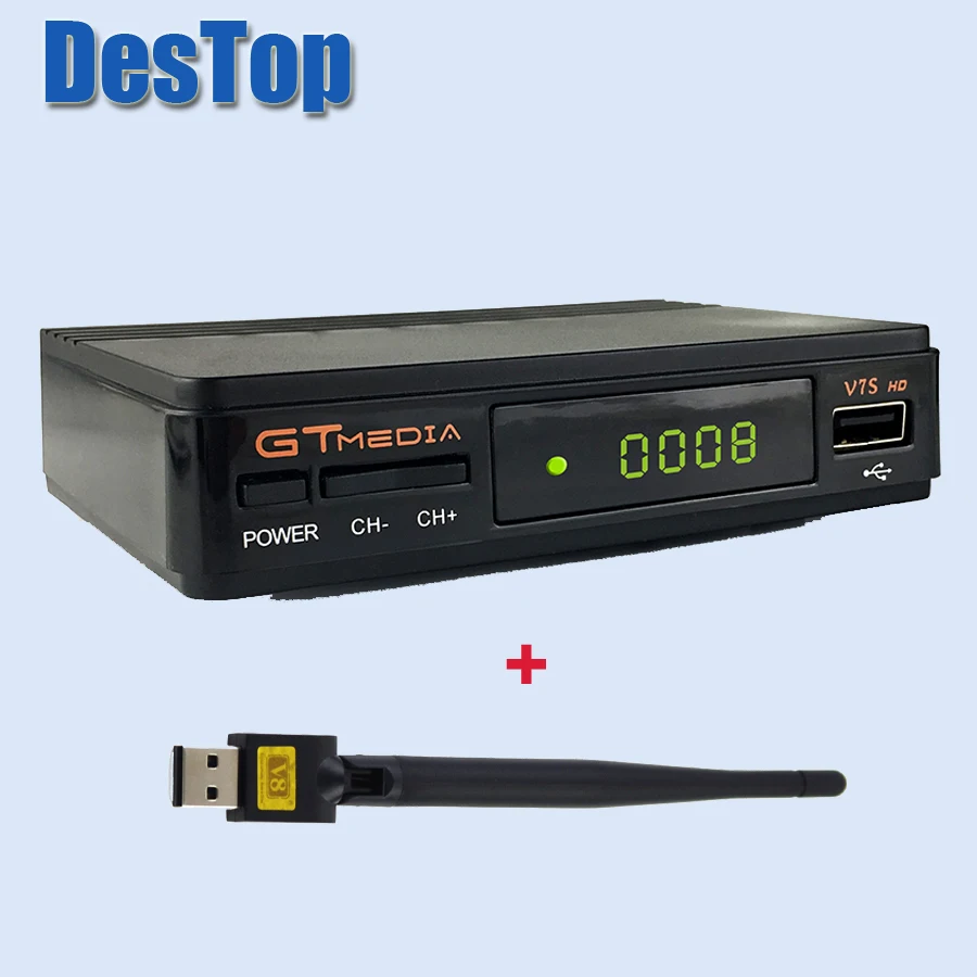 Gtmedia V7S DVB-S2 HD with V8 USB WIFI Satellite TV Receiver Support PowerVu BissKey Cccamd Newcamd Youtube Youporn Set Top Box
Gtmedia V7S DVB-S2 HD with V8 USB WIFI Satellite TV Receiver Support PowerVu BissKey Cccamd Newcamd Youtube Youporn Set Top Box