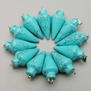 Fashion blue calaite pendulum charms natural circular Cone stone Pendants for jewelry making 12pcs/lot wholesale free shipping
Fashion blue calaite pendulum charms natural circular Cone stone Pendants for jewelry making 12pcs/lot wholesale free shipping