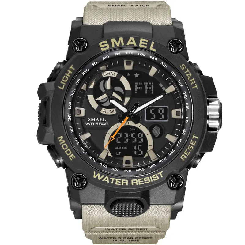 Fashion SMAEL Men Sport Watches Military Waterproof Watch Men Digital Analog Quartz Wristwatches Men Watches Relogio Masculino
Fashion SMAEL Men Sport Watches Military Waterproof Watch Men Digital Analog Quartz Wristwatches Men Watches Relogio Masculino