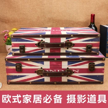 Promotional Union Jack retro suitcase wooden box storage box creative home hotel Photography Showcase
Promotional Union Jack retro suitcase wooden box storage box creative home hotel Photography Showcase