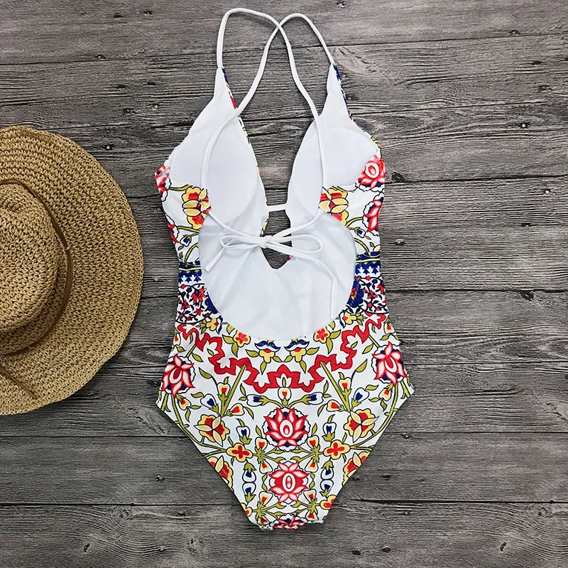 2021 Sexy Print Swimwear Women Swimsuit Backless One Piece Swimsuit Bandage Beachwear Ruffle Bathing Suit Swim Monokini 2021 Sexy Print Swimwear Women Swimsuit Backless One Piece Swimsuit Bandage Beachwear Ruffle Bathing Suit Swim Monokini
