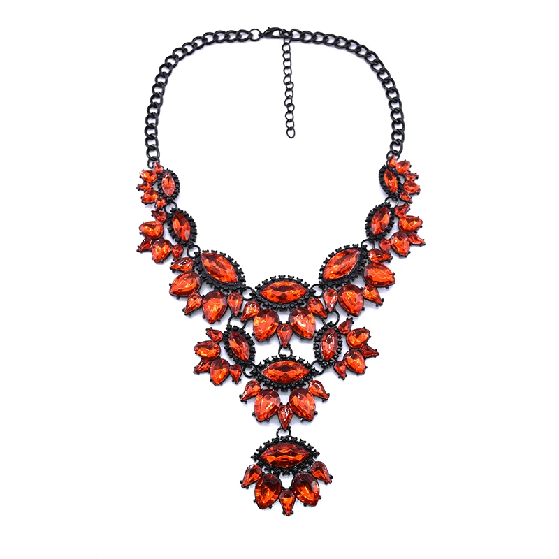 New Design Red Crystal Chain Necklace Wholesale Women Fashion Jewelry Custom Metal Chain Chunky Statement Necklace
New Design Red Crystal Chain Necklace Wholesale Women Fashion Jewelry Custom Metal Chain Chunky Statement Necklace