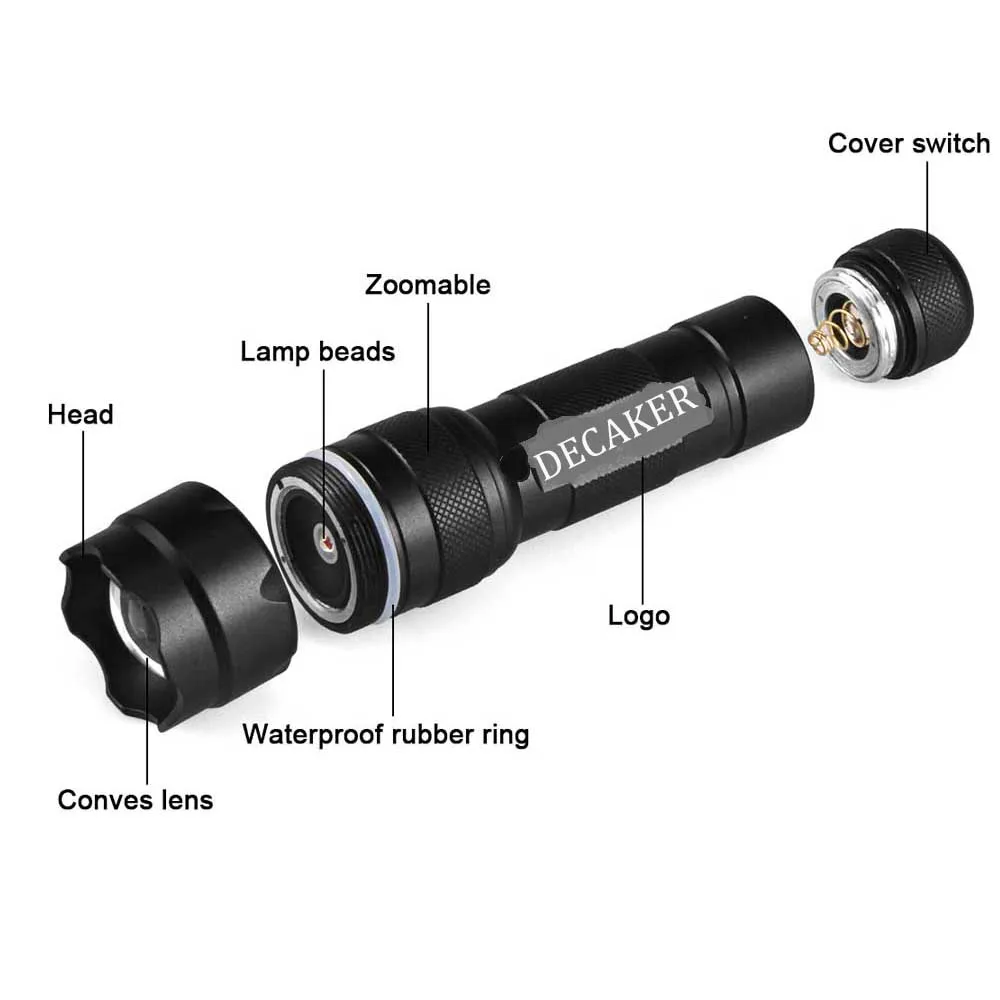 

Portable Lighting Flashlight XM-LT61 Mode 1000LM Tactical Flashlight Zoom Torch Bicycle Lantern Hunting Flash Light Using 18650