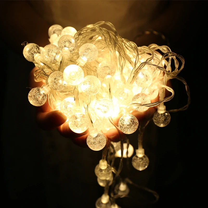 LED Crystal Ball String Lights 110V / 220V10M 20M 30M Fairy Globe Garland For Holiday Wedding Party Patio Christmas Decoration
LED Crystal Ball String Lights 110V / 220V10M 20M 30M Fairy Globe Garland For Holiday Wedding Party Patio Christmas Decoration