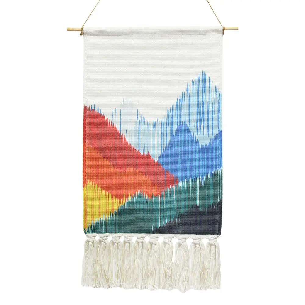 16x24Inch Macrame Wall Hanging Colorful Woven Tapestry with Tassel Home Nursery Kids Gift
16x24Inch Macrame Wall Hanging Colorful Woven Tapestry with Tassel Home Nursery Kids Gift