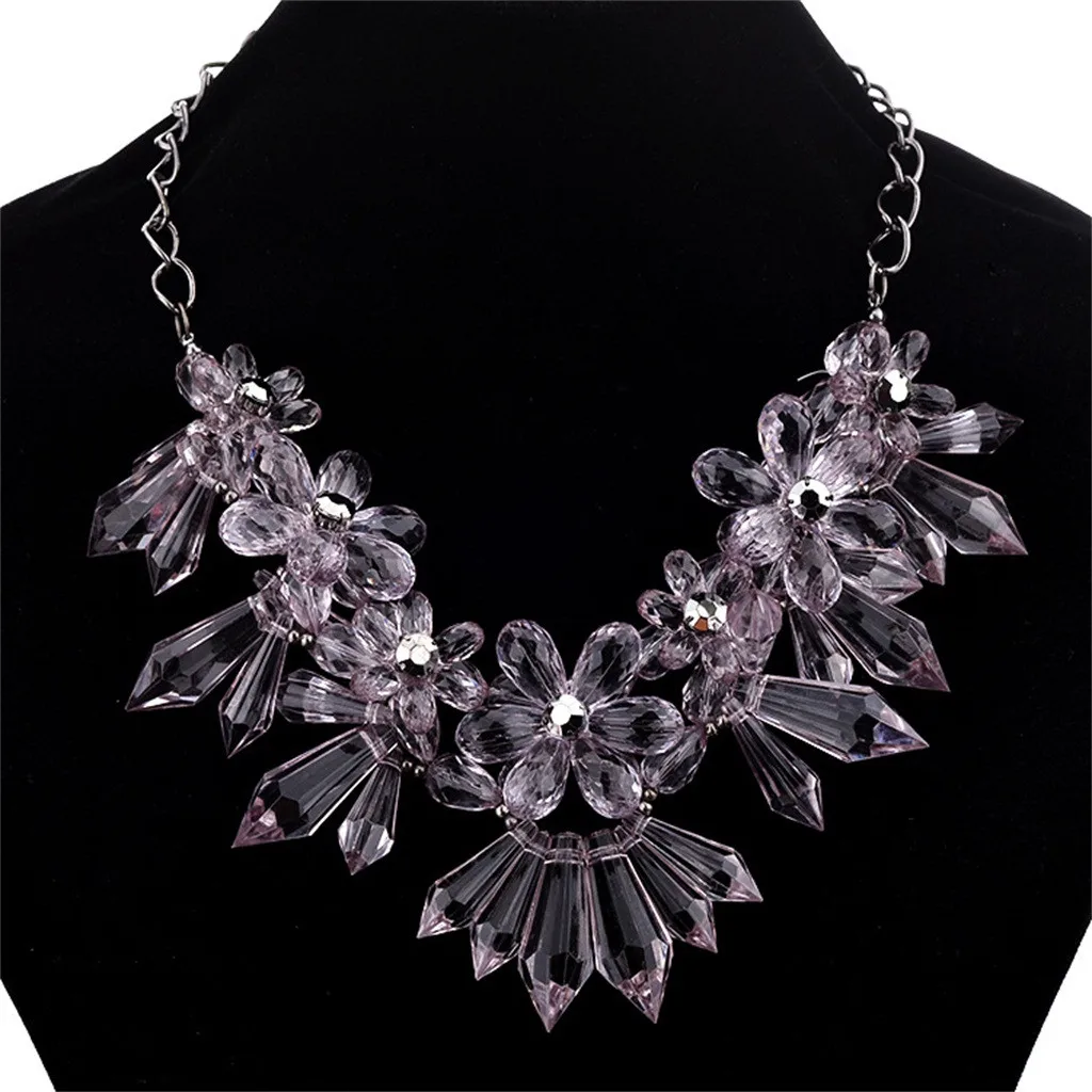 New gem ladies necklace trend fashion transparent flower pendant ladies necklace Dames ketting Collar de mujer#Y-new-28
New gem ladies necklace trend fashion transparent flower pendant ladies necklace Dames ketting Collar de mujer#Y-new-28