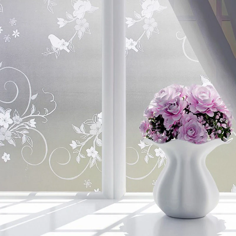 Waterproof PVC Frosted Glass Window Privacy Film Sticker Bedroom Bathroom Self Adhesive Film Home Decorative Film Mayitr