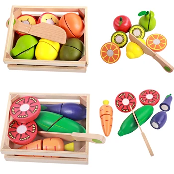 Baby Toys Educational Cutting Fruits/ Vegetable Set Wooden Play Food Kitchen Toys Children Play House Birthday Gift
Baby Toys Educational Cutting Fruits/ Vegetable Set Wooden Play Food Kitchen Toys Children Play House Birthday Gift