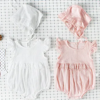 Summer Newborn Romper Baby Girls Cotton Romper Brand Fashion Baby Jumpsuit Clothing Flying Sleeve Romper Triangle Hat-shirt
Summer Newborn Romper Baby Girls Cotton Romper Brand Fashion Baby Jumpsuit Clothing Flying Sleeve Romper Triangle Hat-shirt