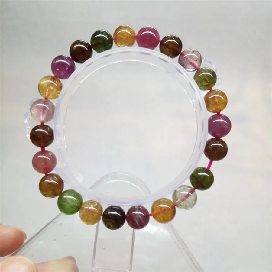 Wholesale 8mm Natural Multi Colors Tourmaline Gems Crystal Bracelets For Women Femme Charm Stretch Clear Round Bead Bracelet
Wholesale 8mm Natural Multi Colors Tourmaline Gems Crystal Bracelets For Women Femme Charm Stretch Clear Round Bead Bracelet