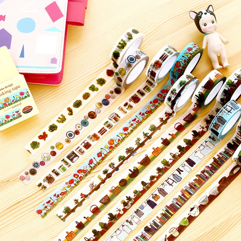 1.5cm*10m Nature Life series washi tape DIY decoration scrapbooking masking tape adhesive tape school supplies
1.5cm*10m Nature Life series washi tape DIY decoration scrapbooking masking tape adhesive tape school supplies