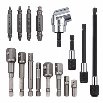 4pcs Damaged Screw remover + 8Pcs Socket Adapter Impact Hex Shank Drill Bits Bar Set 1/4" 3/8" 1/2" Bits
4pcs Damaged Screw remover + 8Pcs Socket Adapter Impact Hex Shank Drill Bits Bar Set 1/4" 3/8" 1/2" Bits