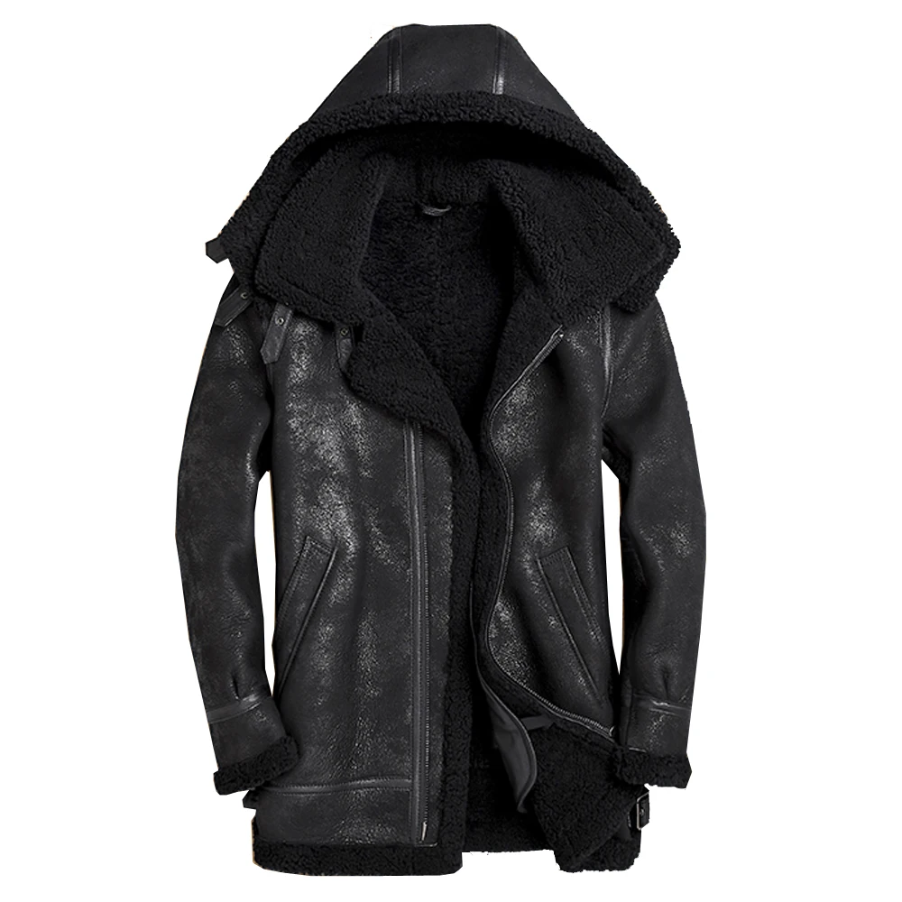 100% Real Sheepskin Fur Coat Genuine Sheep Shearling Long Jacket Male Winter Warm Hat Detachable Outwear Black Men Fur Overcoat
100% Real Sheepskin Fur Coat Genuine Sheep Shearling Long Jacket Male Winter Warm Hat Detachable Outwear Black Men Fur Overcoat