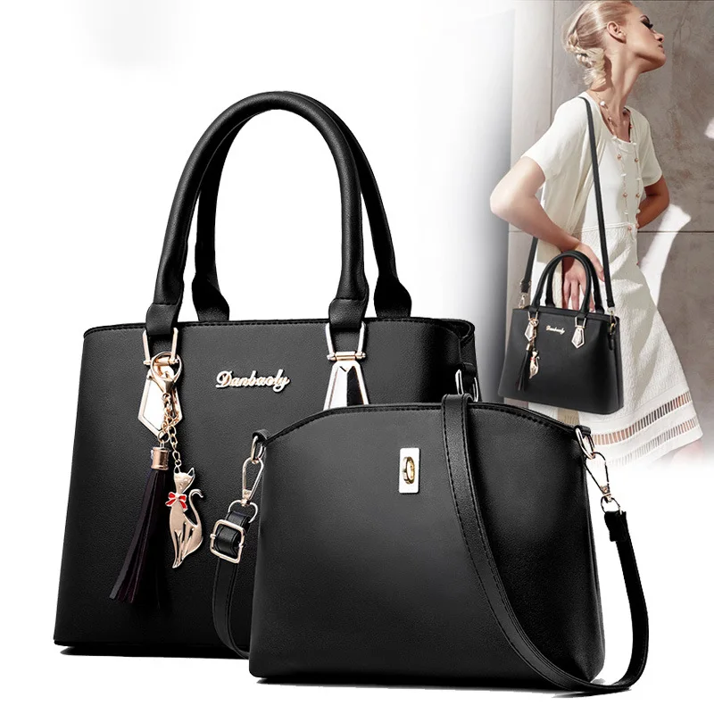 New 2019 Elegant Shoulder Bag Set Women Fashion Designer Luxury Handbags Tassel Sweet Messenger Crossbody Simple Composite Bag
New 2019 Elegant Shoulder Bag Set Women Fashion Designer Luxury Handbags Tassel Sweet Messenger Crossbody Simple Composite Bag