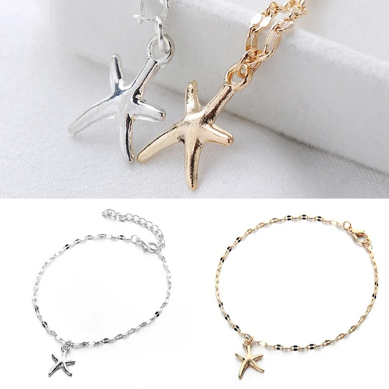 2019 Boho Starfish Women Anklet Foot Chain Jewelry Ankle Bracelet Female Fashion Popular Simple Starfish Anklet
2019 Boho Starfish Women Anklet Foot Chain Jewelry Ankle Bracelet Female Fashion Popular Simple Starfish Anklet