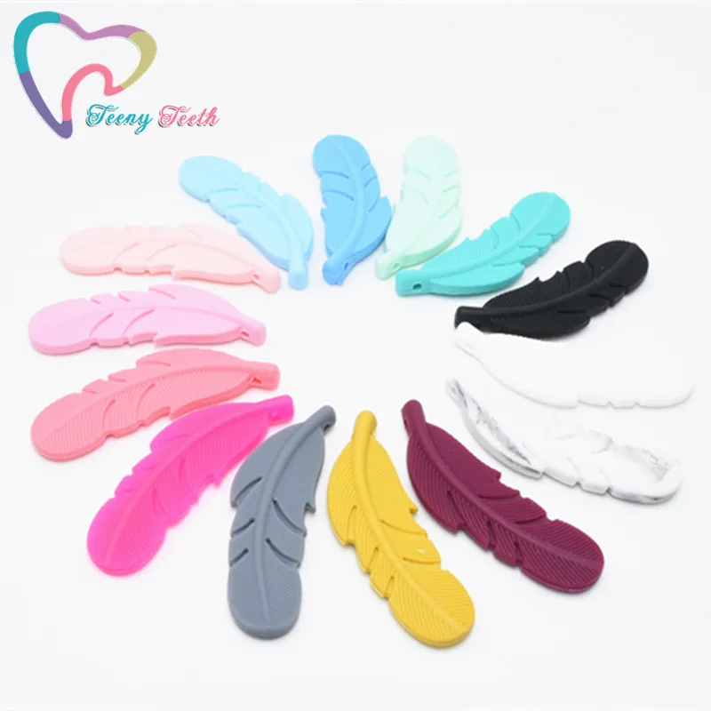 Teeny Teeth 5 PCS Feather Silicone Beads Chewable Necklace Pendant Food Grade DIY Making Baby Teething Perles Beads
Teeny Teeth 5 PCS Feather Silicone Beads Chewable Necklace Pendant Food Grade DIY Making Baby Teething Perles Beads