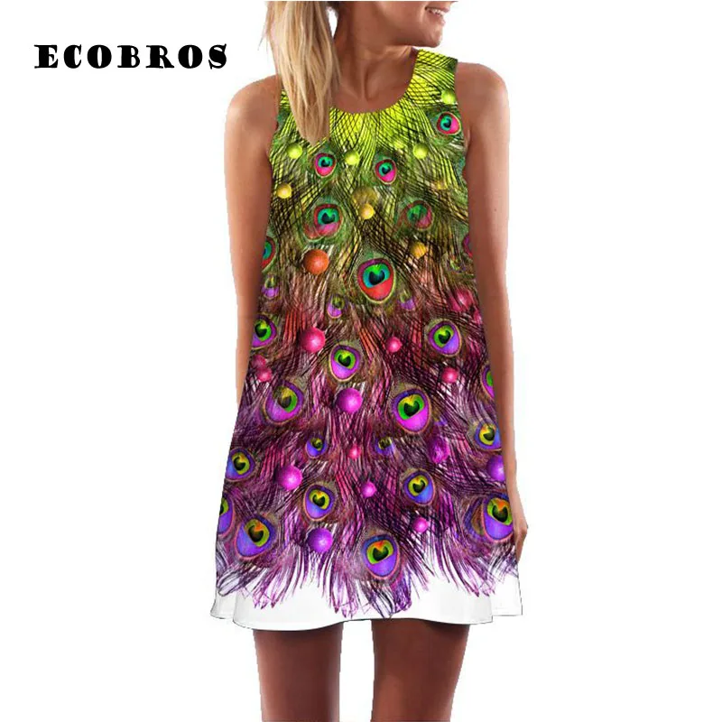ECOBROS 2019 New Women Summer fashion Dress casual sleeveless Loose print mini dresses plus size woman clothing dress vestidos
ECOBROS 2019 New Women Summer fashion Dress casual sleeveless Loose print mini dresses plus size woman clothing dress vestidos