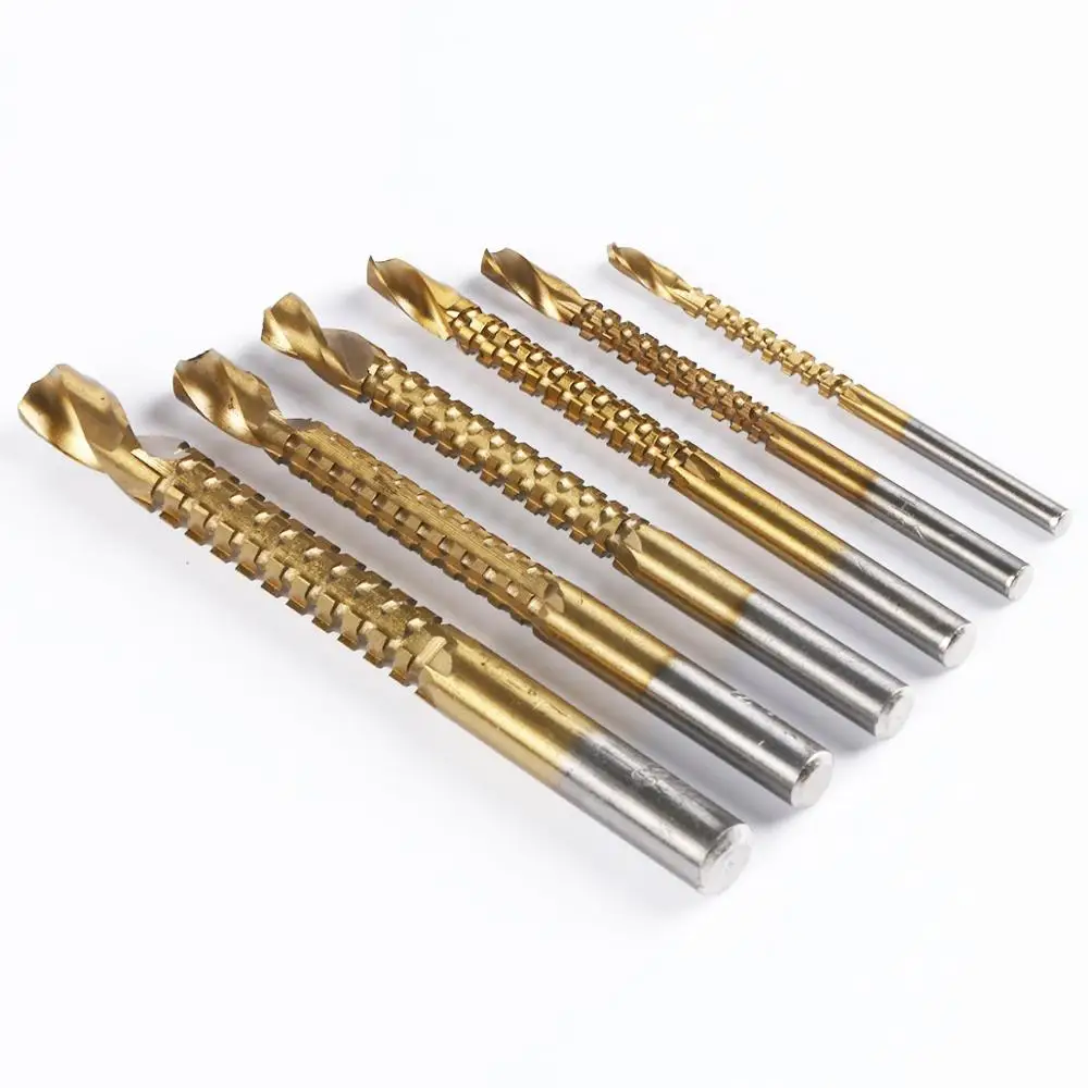 6PCS/LOT HSS Titanium Coated Drill Bit Set 3-8mm Electric Drill Plastic Metal Hole Grooving Drill Saw Carpenter Woodworking Tool
6PCS/LOT HSS Titanium Coated Drill Bit Set 3-8mm Electric Drill Plastic Metal Hole Grooving Drill Saw Carpenter Woodworking Tool