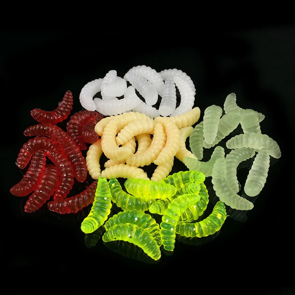 WALK FISH 50PCS/Lot 2cm 0.38g maggot Grub Soft Fishing Lure hooks smell Worms Glow Shrimps Fish Lures Fishing Accessories
WALK FISH 50PCS/Lot 2cm 0.38g maggot Grub Soft Fishing Lure hooks smell Worms Glow Shrimps Fish Lures Fishing Accessories