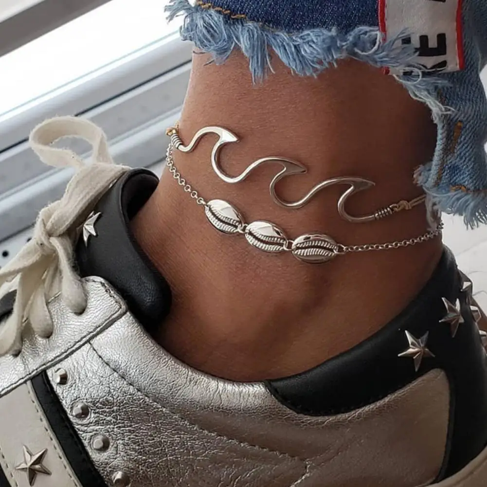 Silver Bracelet For Women Beach Wave Shell Anklet Fashion Charms Ankle Bracelet Chain Anklets For Female Jewelry Accessory
Silver Bracelet For Women Beach Wave Shell Anklet Fashion Charms Ankle Bracelet Chain Anklets For Female Jewelry Accessory