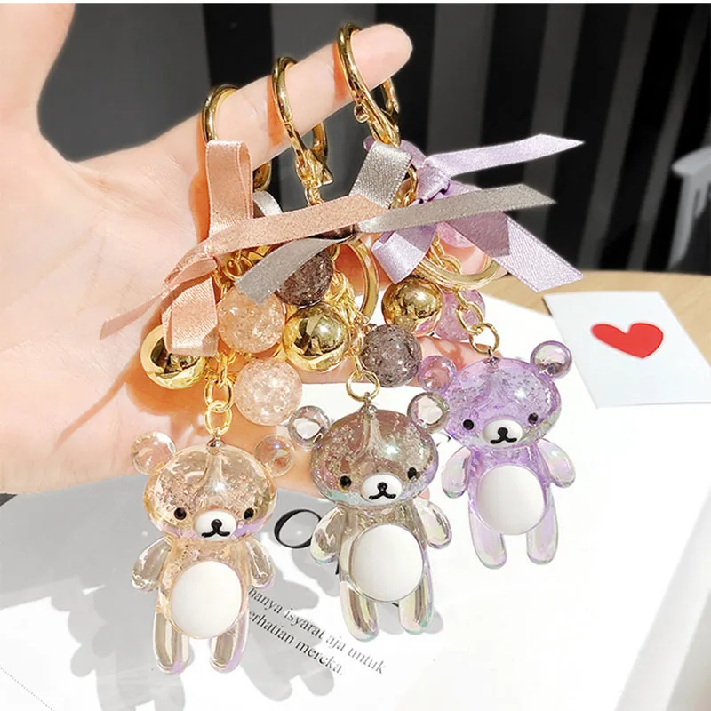 New Bear Powder Moving Liquid Key Ring Keychain Glitter Quicksand Star Keychain Car Key Pendant Creative Birthday Gift Jewelry
New Bear Powder Moving Liquid Key Ring Keychain Glitter Quicksand Star Keychain Car Key Pendant Creative Birthday Gift Jewelry