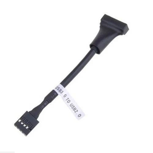 Black 19 Pin USB 3.0 Female To 9 Pin USB2.0 Male Motherboard Cable Adapter Converter
Black 19 Pin USB 3.0 Female To 9 Pin USB2.0 Male Motherboard Cable Adapter Converter