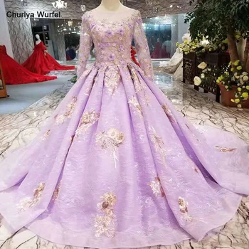 LSS329 purple evening dresses long o-neck long sleeves muslim party dresses with train ball gown flowers ladies dress elegant
LSS329 purple evening dresses long o-neck long sleeves muslim party dresses with train ball gown flowers ladies dress elegant