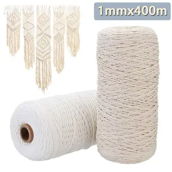 1mm x 400m Beige White Cotton Twisted Cord Rope Craft Bohemian Macrame BOHO String Handmade Decorative Accessories
1mm x 400m Beige White Cotton Twisted Cord Rope Craft Bohemian Macrame BOHO String Handmade Decorative Accessories