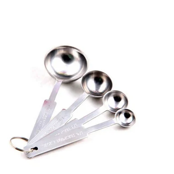 4 pcs New Useful Stainless Steel Measuring Spoons Tea Coffee Measure Cooking Scoops Measuring Dry and Liquid Ingredients AB
4 pcs New Useful Stainless Steel Measuring Spoons Tea Coffee Measure Cooking Scoops Measuring Dry and Liquid Ingredients AB
