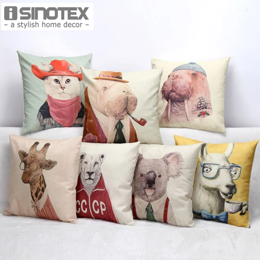Mr. Animal Printed Vintage Cushion 45*45cm Linen Cushions Home Decor Cat for Car Seat Home Sofa
Mr. Animal Printed Vintage Cushion 45*45cm Linen Cushions Home Decor Cat for Car Seat Home Sofa